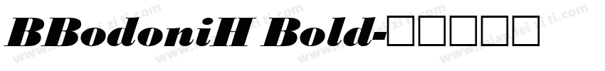 BBodoniH Bold字体转换